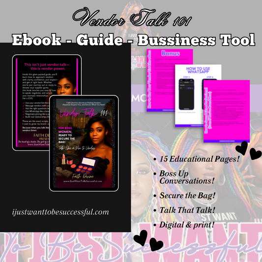 Vendor Talk 101- Get What U Want