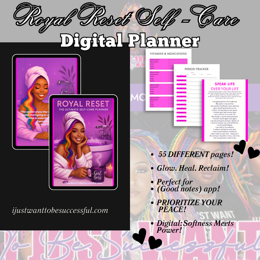 Royal Reset Self-Care Digital Planner